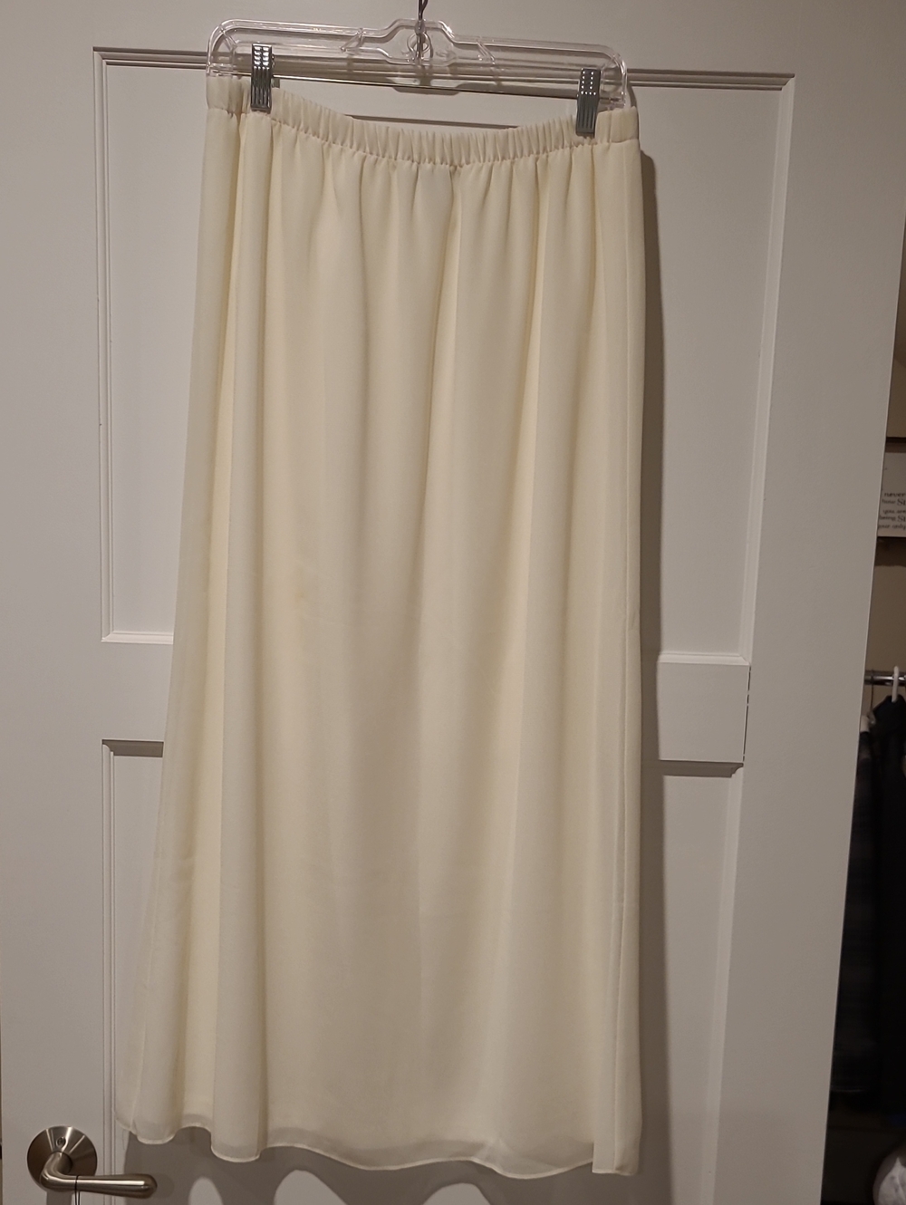 Anthony Richards Cream Maxi Skirt with Elastic Waist